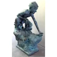 Giovanni De Martino, Giovanni de Martino, Italian, 1870-1935, Bronze Figure of a Young Boy Catching a Frog