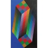 Victor Vasarely, Victor Vasarely, Hungarian, 1906 - 1997, Op-Art Pencil Signed Silkscreen