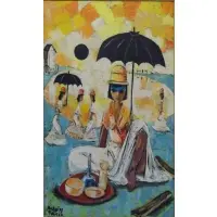Nicholas Takis, Peruvian Playa., Oil on Canvas "Peruvian Playa." Signed lower left