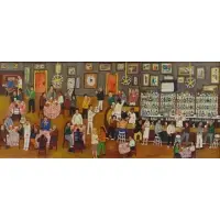 Herman Schwartz, Joe's Tavern., Oil on Masonite "Joe's Tavern." Signed lower right