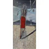 Michael Lotenero, You fill it like a dirty stream runs on gasoline., Surreal Oil on Canvas of Figure in Landscape