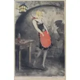 Apache Dancer. by Louis Icart, Etching & Aquatint "Apache Dancer." Pencil signed lower right, sold Apr 2013