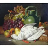 Charles Bale, Charles Thomas Bale, British, fl.1866 - 1875, Oil on Canvas Still Life with Bird