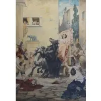 Ernst Hildebrand, Ernst Hildebrand, Swiss, 1833 - 1924, Allegorical Watercolor