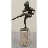 Adolph Muller-Crefeld, On a marble base, Bronze of Dancing Girl