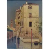 Henry Pember Smith, A Canal in Venice., Oil on Canvas "A Canal in Venice." Signed lower right