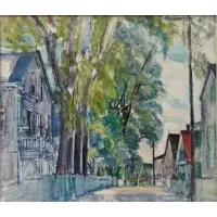 Nancy - Attr Ferguson, Provincetown., Ink inscription on paper backing indicates work came from the estate of the artist