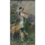 Frederick H Kaemmerer, O/C of a Shepherd Boy with Flock