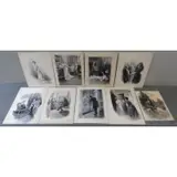 Charles Garabed Atamian, Untitled, 9 Ink Wash Illustrations