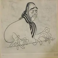 Duke Ellington by Al Hirschfeld, Pencil numbered "94/150" and signed Hirschfeld in lower margin, sold Mar 2013