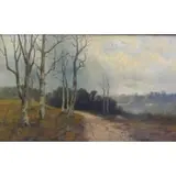 C.D Morris, Untitled, Oil on Canvas Laid on Board of a River Walk