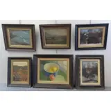 Richard Stalter, Untitled, 6 Oils on Masonite or Board