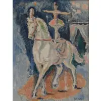 Gerard Hordijk, Circus Performer on Horse, Oil on Canvas