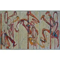Joan Sherman, Untitled, Large Abstract Oil on Canvas