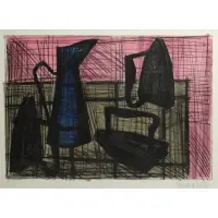 Untitled by Bernard Buffet, Lithograph Still Life with Pitcher & Irons, sold Feb 2013