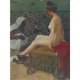 E.B Mead, Untitled, Orientalist Oil on Canvas