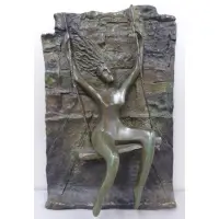 Dalia Riesel, Swinging Into Reality, Bronze Plaque