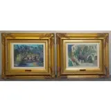 Adelaide La Fond, La Cadiere d'sur, Two Framed Pastels