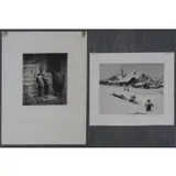Grant T. Reynard, Art Dealer's Window, Two etchings