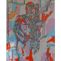 Ben Johnson, Untitled, Oil on Canvas of Musician John Coltrane