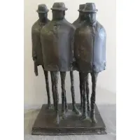 Roger Prince, Untitled, 1964 Bronze of Four Men in Hats