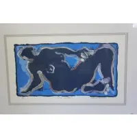 Andrew Turner, Blue Nude., Mixed Media Litho on Paper