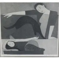 The Robe. by Will Barnet, Etching & Aquatint "The Robe." Signed lower right, 3 in an edition of 25, sold Dec 2012