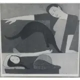 Will Barnet, The Robe., Etching & Aquatint "The Robe." Signed lower right, 3 in an edition of 25