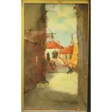 Frank Spenlove-Spenlove, The Steps., Oil on Board "The Steps." Signed lower right