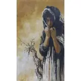 William Weintraub, William Weintraub, American- active in Tel Aviv, Israel, 20th Century, 1960 Oil on Burlap Girl with Scarf