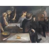 Harry Carmean, Untitled, 1973 Oil on Canvas Cafe Scene