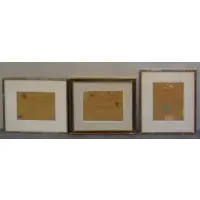 Stanley Boxer, Untitled, 3 Pencil & Chalk Drawings on Brown Paper