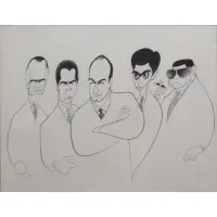 The Sopranos. by Al Hirschfeld, Lithograph "The Sopranos." Pencil signed lower right, sold Nov 2012