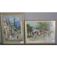 James Seeman, Cagnes Sur Mer, 2 Lithographs of Street Scenes
