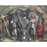 Jonah Kinigstein, House of Wax., Oil on Canvas "House of Wax." Signed lower right