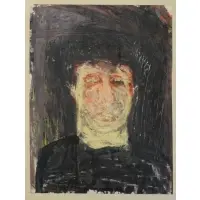 Bob Thompson, Portrait, Acrylic on Paper