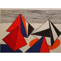 Pyramids. by Alexander Calder, Lithograph "Pyramids, sold Oct 2012