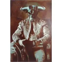 Alton Tobey, Bull Fighter, Acrylic on Canvas "Bull Fighter" Signed lower right