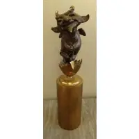 Charles Bragg, Deviled Egg., Bronze "Deviled Egg." Signed, stamped, and numbered 47/300