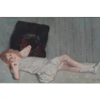 Leopold Widlizka, O/C of a Reclining Girl
