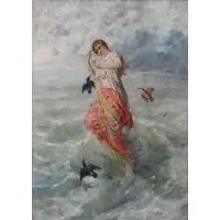 Otto Hessler, Girl with Kingfishers.