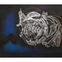 Alton Tobey, Sky Tiger Red, Mixed Media/Canvas