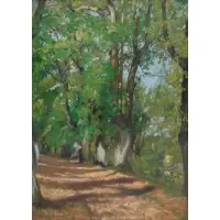 Hughes de Beaumont, O/C Impressionist Landscape with Figure