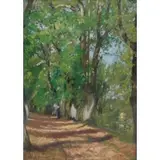 Hughes de Beaumont, O/C Impressionist Landscape with Figure