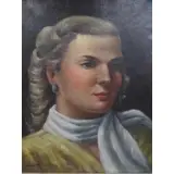 Clyde Singer, Clyde Singer, American 1908 - 1999, Oil On Canvas Portrait of a Woman
