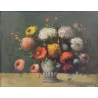 John Ruscica, O/C Floral Still Life