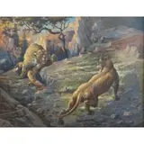 Gilman Low, Gilman Low, American, 20th C. From a Garden City, NY location, Oil on canvas laid on board