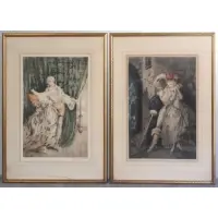 Louis Icart, Casanova, Two Color Drypoint Etchings