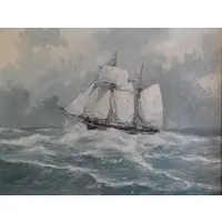 Old Vessel at Searoom. by A.T Louwaard, sold Aug 2012