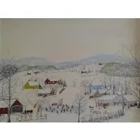 Forrest K. Moses, Blue Pond., Oil on Masonite